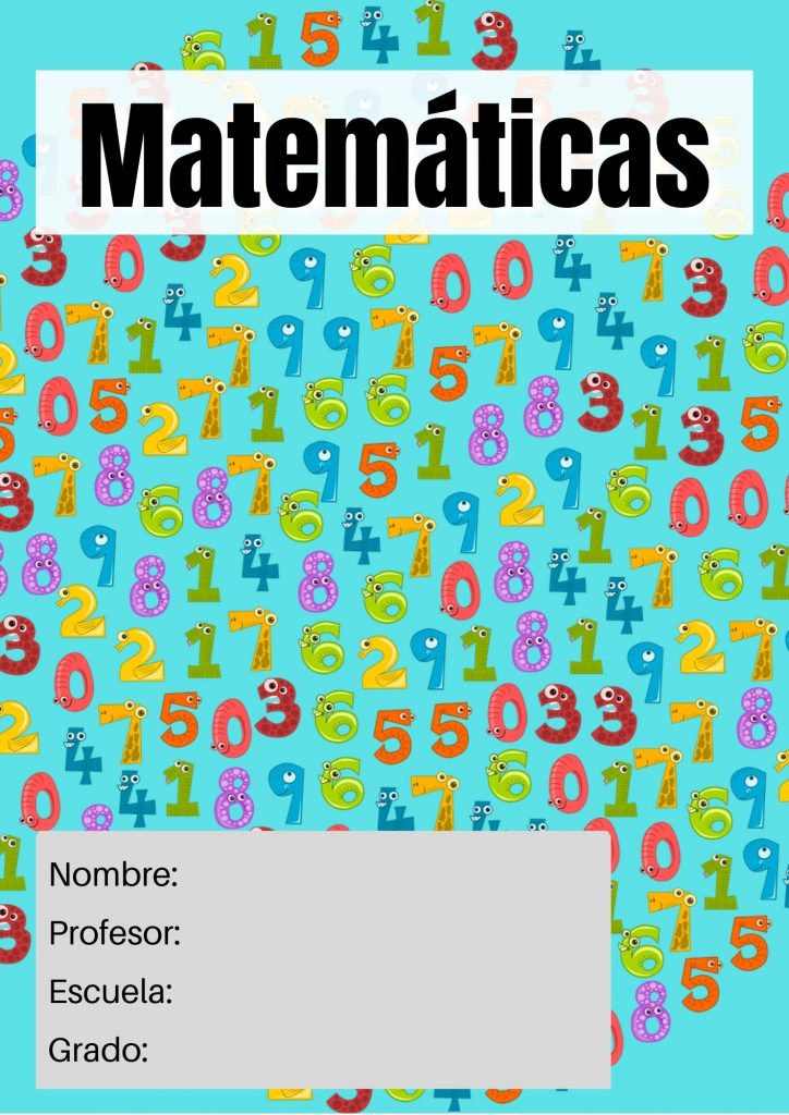 portada de matemáticas para niños de primaria