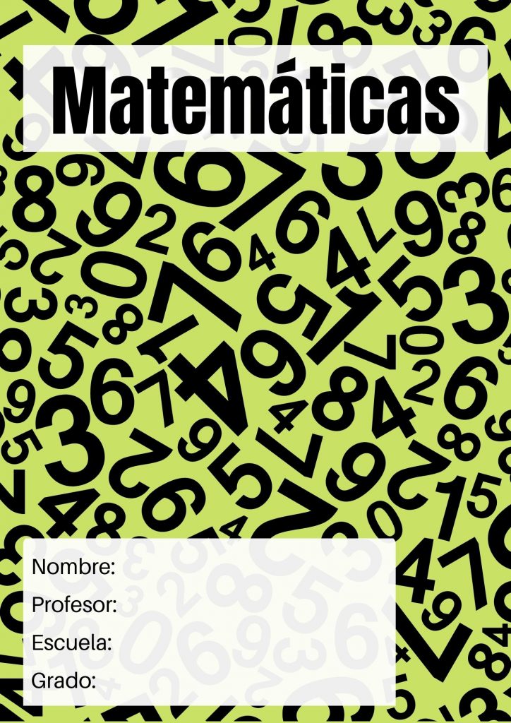 portadas de matemáticas para niños