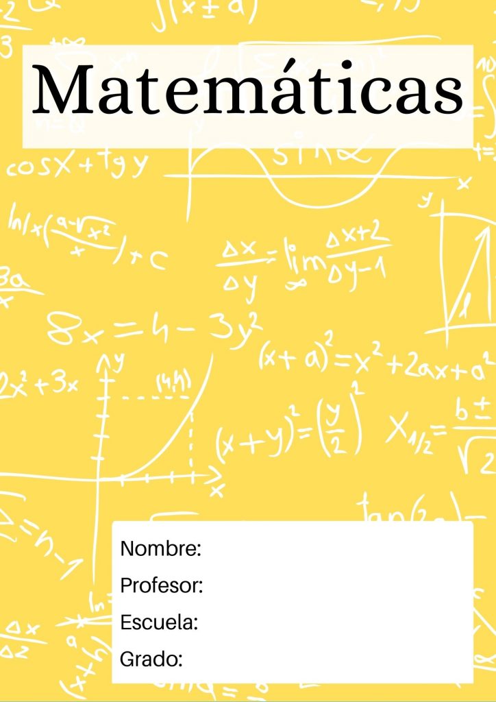 portada para matematicas